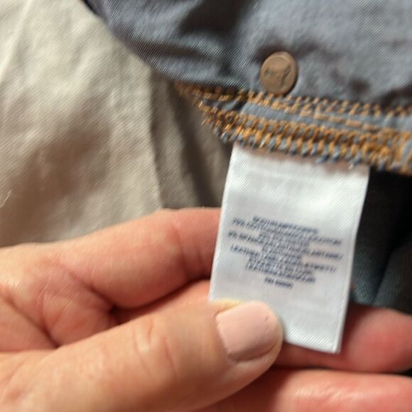 Land's End midrise stretchy cropped dark navy zip 5 pocket denim jeans Various - Picture 10 of 10